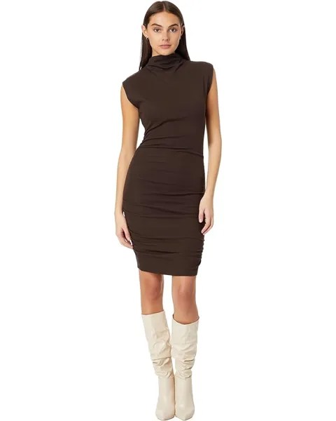 Платье Michael Stars Gia Mock Neck Powershoulder, цвет Java