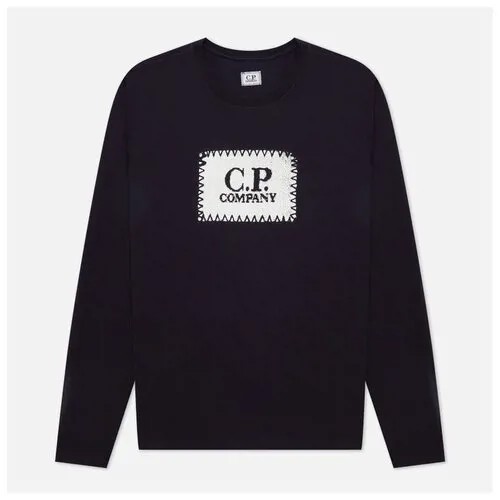 Мужской лонгслив C.P. Company Jersey Label синий , Размер S
