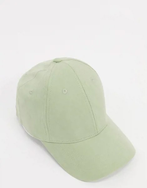 Светло-зеленая кепка ASOS DESIGN-Зеленый