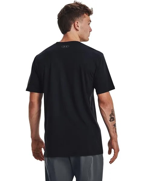 Футболка Under Armour New Freedom Logo T-Shirt, цвет Dark Navy Blue/Pitch Gray