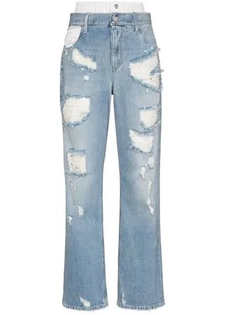 RtA широкие джинсы с эффектом потертости