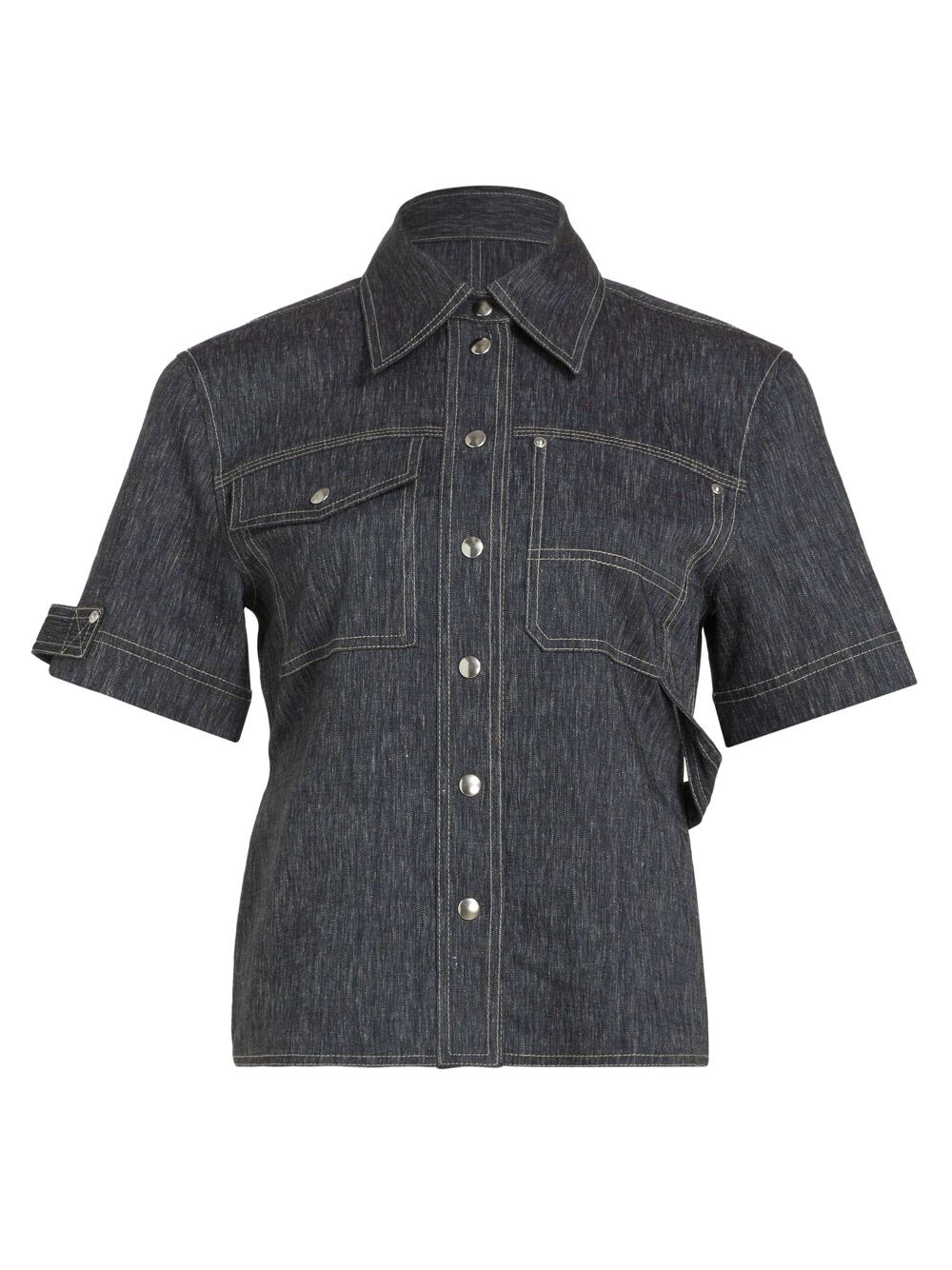 Рубашка Utility из смеси льна Helmut Lang, индиго