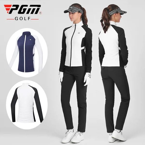 Новая одежда для гольфа Pgm, Женская осенне-зимняя куртка для гольфа, тонкие спортивные теплые пальто, женские легкие хлопковые куртки, повседневные топы