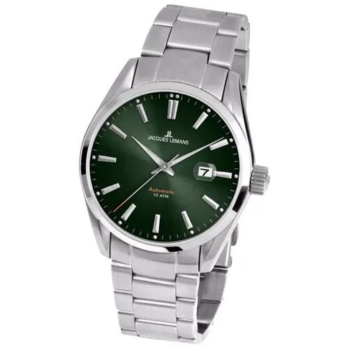 Наручные часы JACQUES LEMANS Classic, серебряный, зеленый