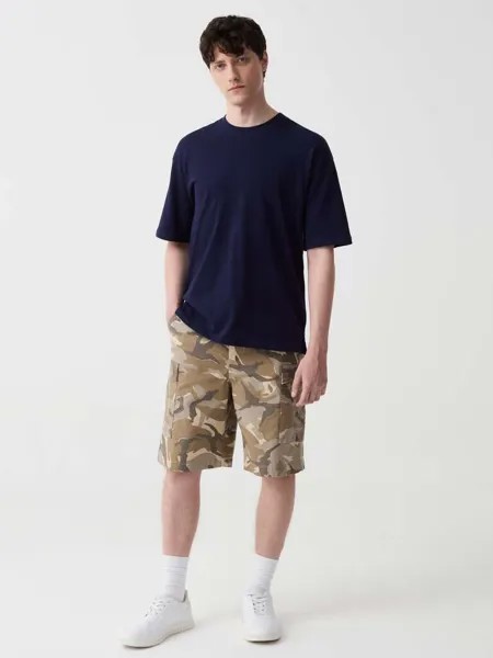 Шорты-Бермуды с камуфляжным принтом Ovs, цвет beige/grey