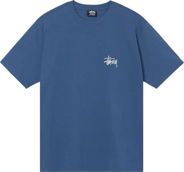 Футболка Stussy Basic Tee 'Midnight', синий