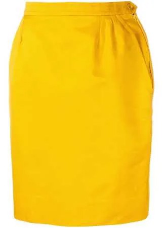 Yves Saint Laurent Pre-Owned юбка прямого кроя с завышенной талией