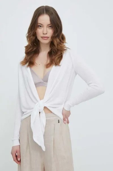 Льняной кардиган Lauren Ralph Lauren, белый