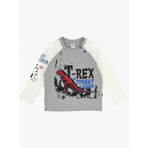 Лонгслив Mini Maxi, хлопок, размер 104, серый