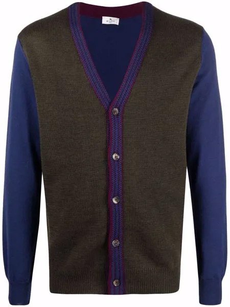ETRO кардиган с контрастными вставками