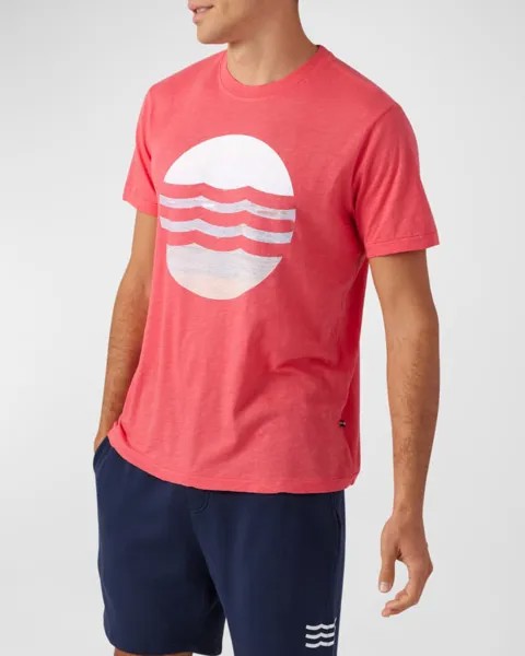 Мужская футболка с круглым вырезом Sunset Waves Sol Angeles