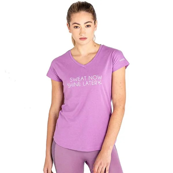 Женская футболка с текстом Moments II Lavender Powder DARE 2B, цвет azul