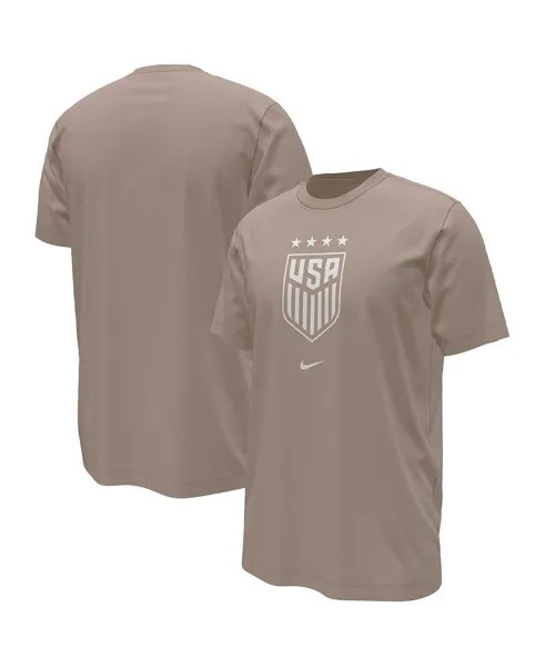 Мужская светло-коричневая футболка с гербом USWNT Nike