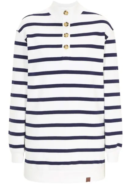 Длинный свитшот с воротником тройер John Baner Jeanswear, белый
