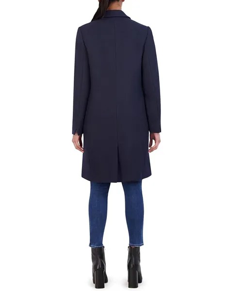Пальто Cole Haan Asymmetrical Peak Lapel Coat, темно-синий