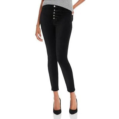 Черные бархатные женские джинсы скинни с высокой талией 7 For All Mankind 27 BHFO 8141