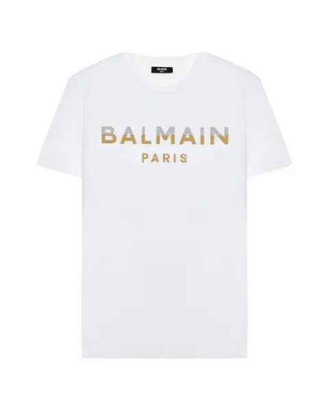 Футболка с лого, белая Balmain