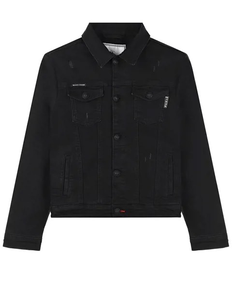 Черная джинсовая куртка Philipp Plein детская