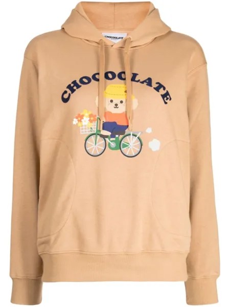 Худи с логотипом CHOCOOLATE, коричневый