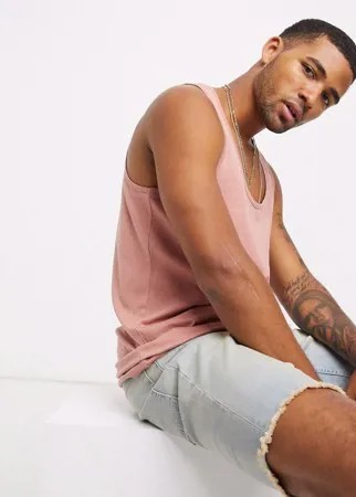 Розовая майка из органического хлопка ASOS DESIGN-Розовый