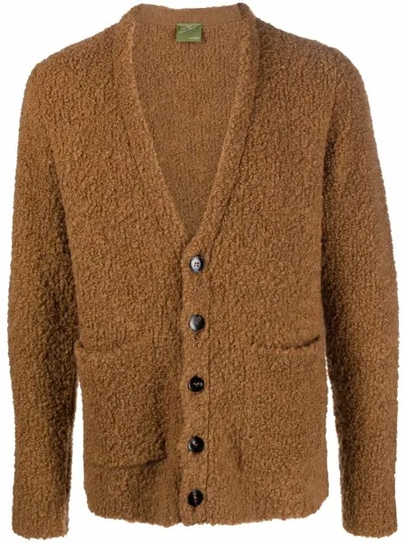 Lardini фактурный кардиган с V-образным вырезом