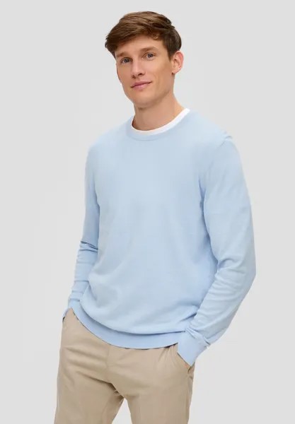 Вязаный свитер MIT CREW NECK s.Oliver BLACK LABEL, цвет hellblau