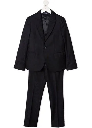 Dolce & Gabbana Kids жаккардовый костюм-двойка с однобортным пиджаком