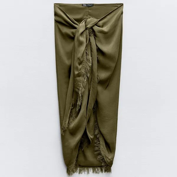 Парео Zara Frayed, хаки