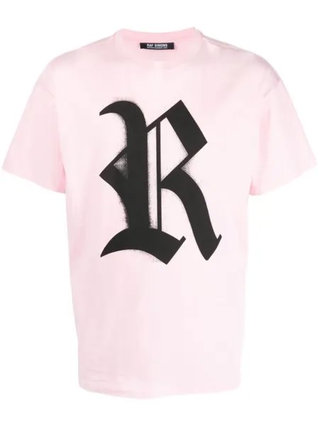 Футболка с логотипом Raf Simons, розовый