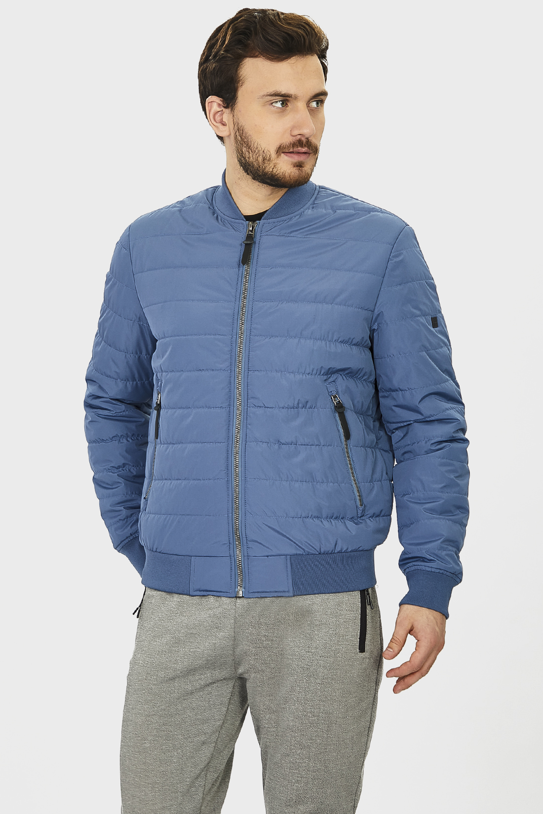 Бомбер мужской Baon B531202 синий 3XL