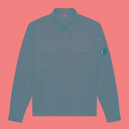 Мужская рубашка C.P. Company Emerized Gabardine Garment Dyed Lens, цвет серый, размер XL