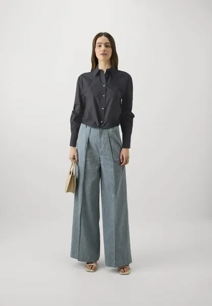 Рубашка-блузка CROPPED D RING SHIRT KARL LAGERFELD, черный