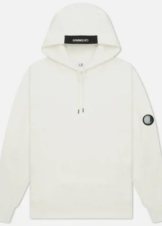 Мужская толстовка C.P. Company Diagonal Raised Fleece Hooded, цвет белый, размер S