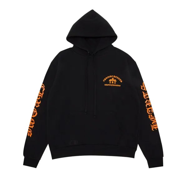Худи Chrome Hearts Triple Cross, цвет Черный/Оранжевый