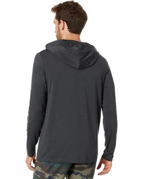 Футболка с длинным рукавом O'Neill Trvlr UPF Snap Hooded Long Sleeve Tee, цвет Heather Black