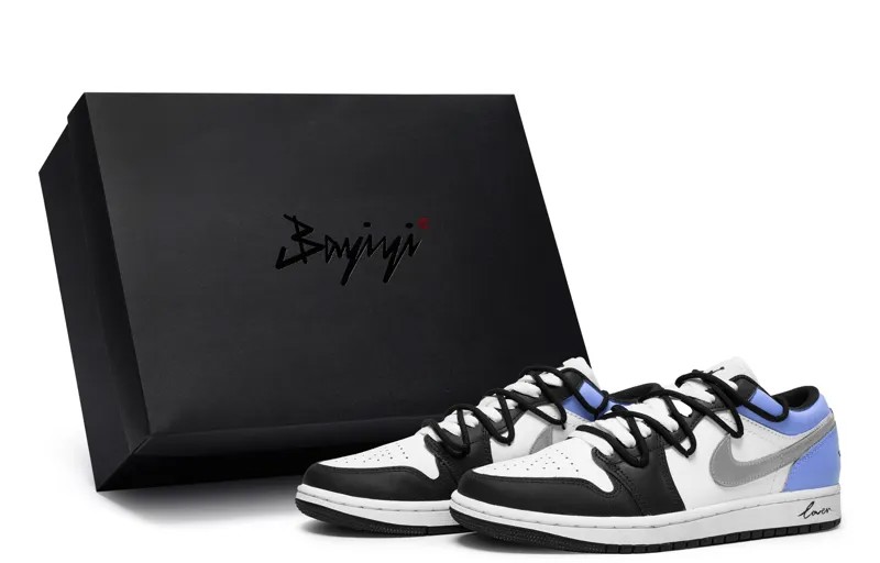 Кроссовки Air Jordan 1 Vintage Basketball Shoes Women's Low-top Blue, синий