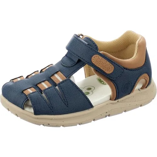 Сандалии Chicco, размер 23, синий, бежевый