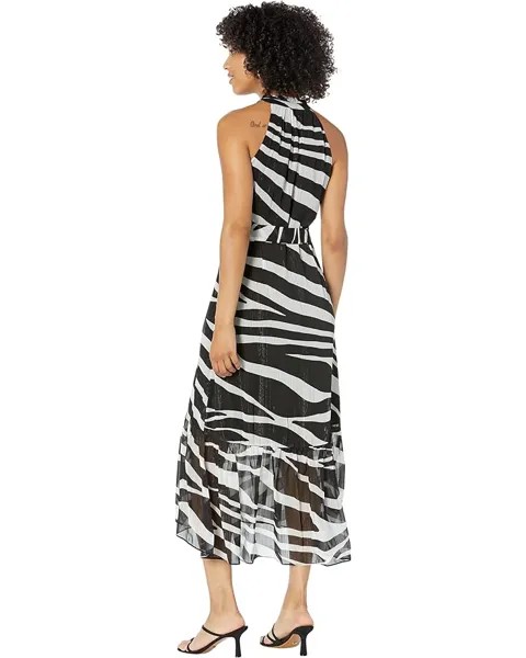 Платье Donna Morgan Printed Maxi Dress with Lurex Detail, цвет Ivory/Black