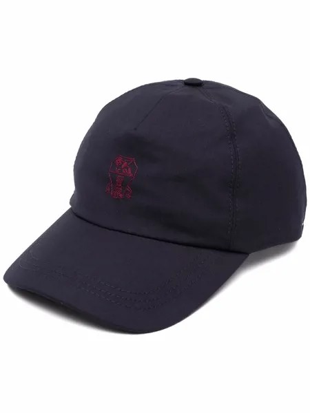 Brunello Cucinelli кепка с вышитым логотипом