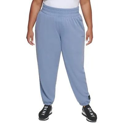 Женские синие брюки для тренировок и бега DKNY Sport Athletic Plus 2X BHFO 9497