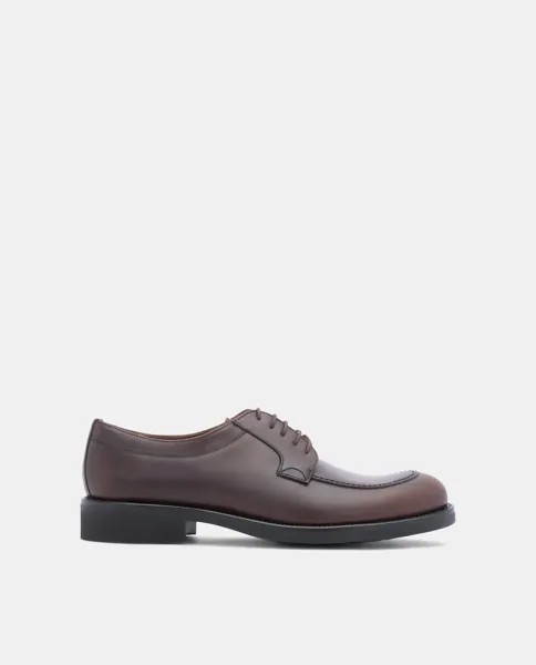 Мужские коричневые кожаные туфли на шнуровке Lottusse, коричневый