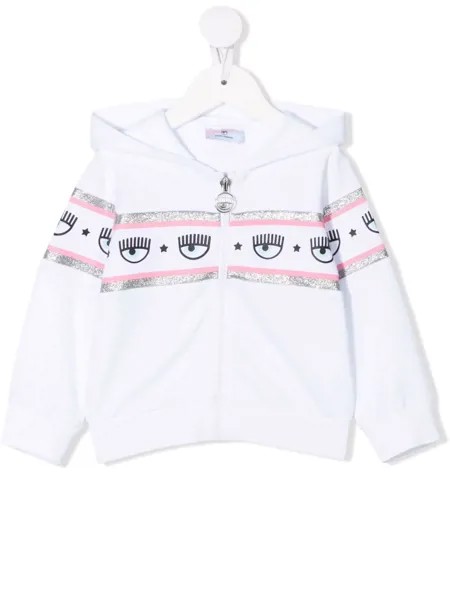 Chiara Ferragni Kids худи Logomania на молнии