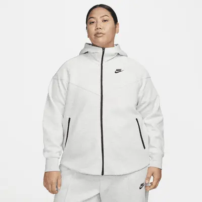 Толстовка Nike Sportswear Tech Fleece Windrunner, цвет Light Grey/Heather/Black