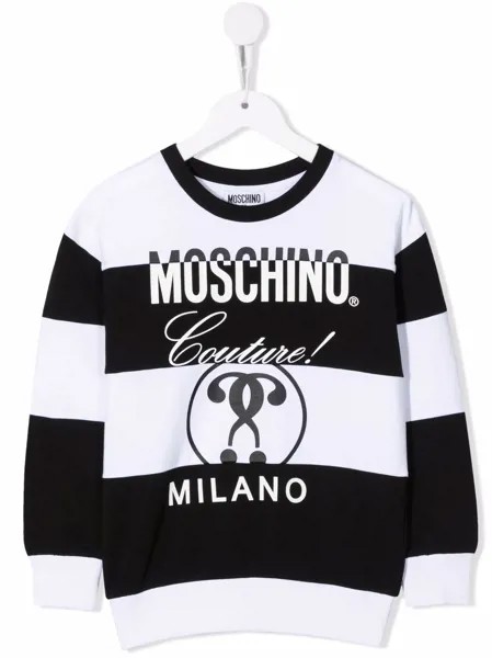 Moschino Kids топ с длинными рукавами и логотипом