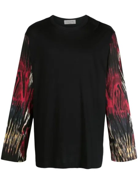 Yohji Yamamoto футболка с графичным принтом, черный