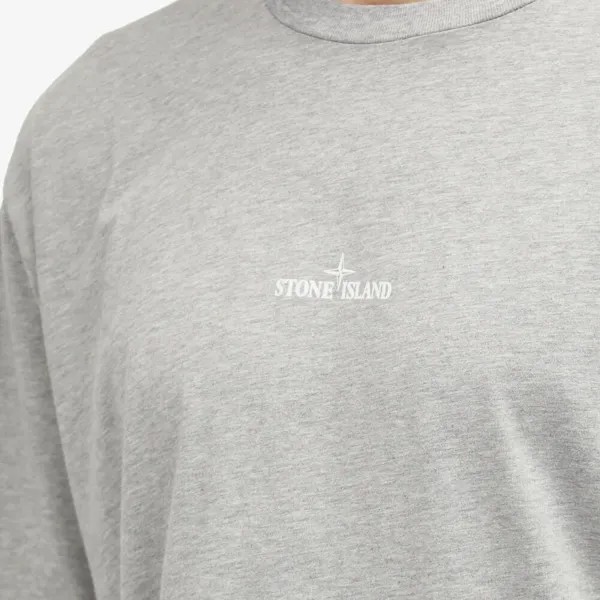 Stone Island Футболка с царапанным принтом, серый
