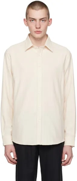 Бежевая рубашка с узором «в елочку» Ralph Lauren Purple Label