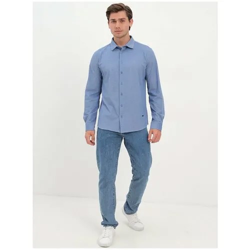 Рубашка GREG, размер 174-184/58, синий