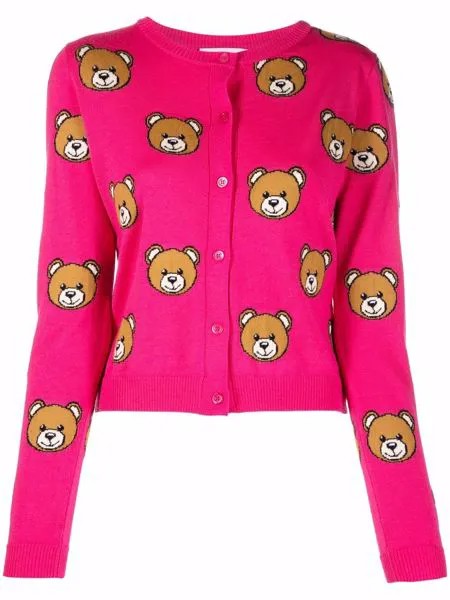 Moschino кардиган с узором Teddy Bear