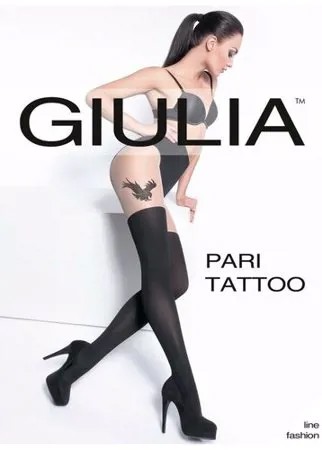 Колготки Giulia Pari Tatoo 7, 60 den, размер 4-L, nero (черный)